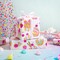 Foil Wrapping Paper Mini Roll – 17” x 16.5 ft – Gold Foil Cupcakes Birthday Gift Wrap for Kids, Girls, Baby Showers & Weddings (Birthday Cup Cake)
